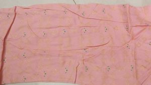 Dhuni Brand  Baby Pink Straight Kurta With 3/4 Sleeves