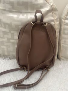 Stylish Brown Backpack with Bow Detail