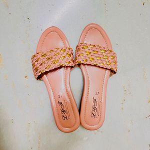 Cute Woven Peach Slides