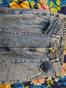 Acid Wash Wide Leg Jeans
