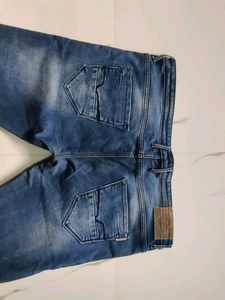Men's Blue 44 size  Washed Jeans