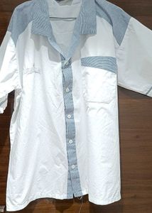 Striped white co-ords set Shirt n shorts