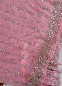Pink Embellished Saree