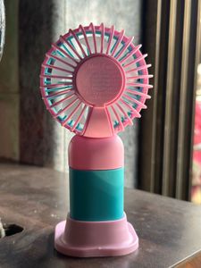 Mini Portable Desk Fan - Pink & Blue