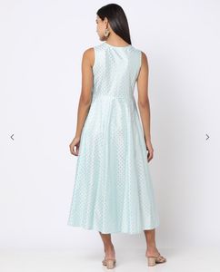 Light Blue Embroidered Kurti