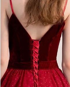 Red flared dress