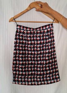 Glamorous black and white houndstooth mini skirt