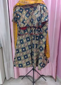 Designer Printed lehenga set (Neavy blue)