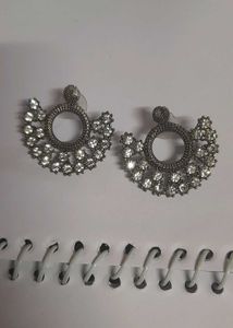 Set of 3 Multi-Color &amp; Pearl Earring Se
