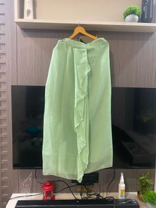 Elegant Green Embroidered Lehenga Choli Set