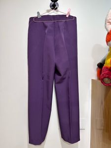 Purple Wide-Leg Trousers