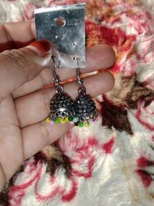 Oxidise Jhumka Earring