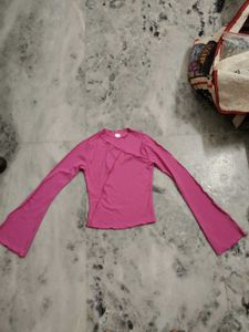 Chic Pink Long Sleeve Top