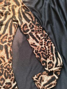 Vintage Animal Print Shirt Typ Top