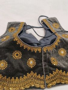 Embellished Grey Blouse Set 2