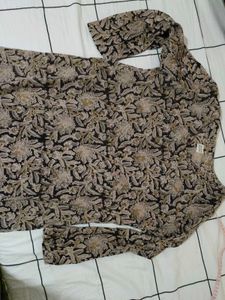 Boho Floral Print Cotton short Kurta