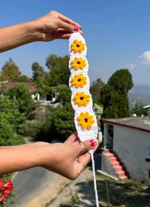 Crochet Sunflower Headband