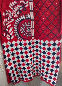 Red Embroidery Kurta