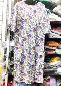 Elegant Floral Print Kurta Set