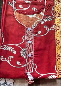 100 percent Pure Cotton Comfortable Red Night Suit