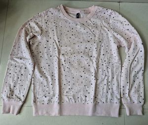 Pink Star Print Sweatshirt