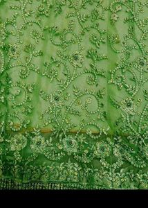 semi stitched Elegant Mint Green Kurta Set