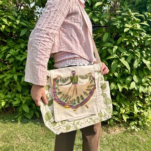 Brand new Hanpainted Tote Bag with Folk Dancer