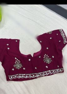 Heavy work designer Purple Festive Saree