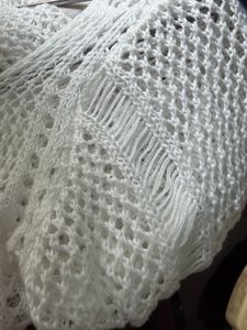 White Crochet Knit Long Sleeve Top