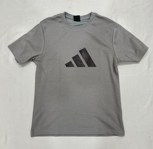 Adidas Grey Logo T-Shirt | Cotton Casual Gym Wear