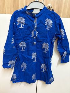 Blue Printed Kurta