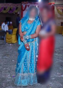 Stunning Embellished Teal Lehenga Skirt