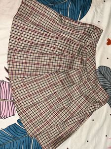 Plaid Pleated Mini Skirt