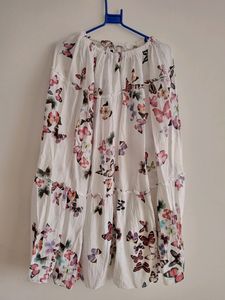 Butterfly Print Peasant Skirt