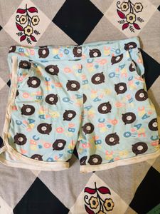 Cute Bear Print Shorts