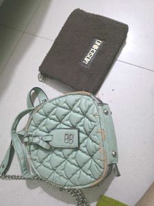 Quilted Shoulder Bag &amp; Wallet Set