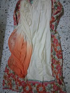 Floral Print Kurta Set with Dupatta