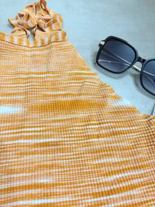 Chic Orange Striped Knit Top