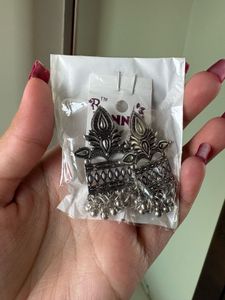 Silver Jhumka Earrings