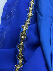 Royal Blue Embellished Saree