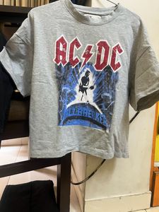 Acdc Printed Crop Top