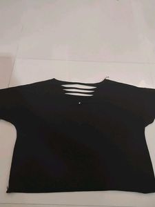 Black Star Cutout T-Shirt