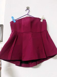 Zara Elegant Strapless Peplum tops