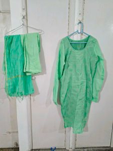 Green Kurta Palazzo Set