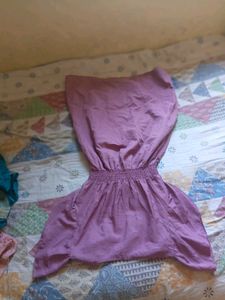 Chic Purple Puff Sleeve Midi Dress