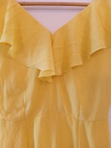 AND Yellow Ruffle Summer Gown