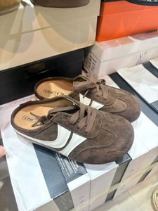 Brown Suede Mule Sneakers🎀