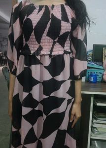 Chic Geometric Print Maxi Dress