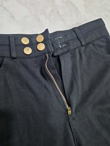 Women's Black Wide-Leg Cargo Pants