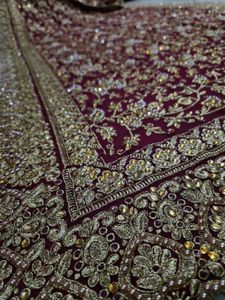 bridal Maroon Saree